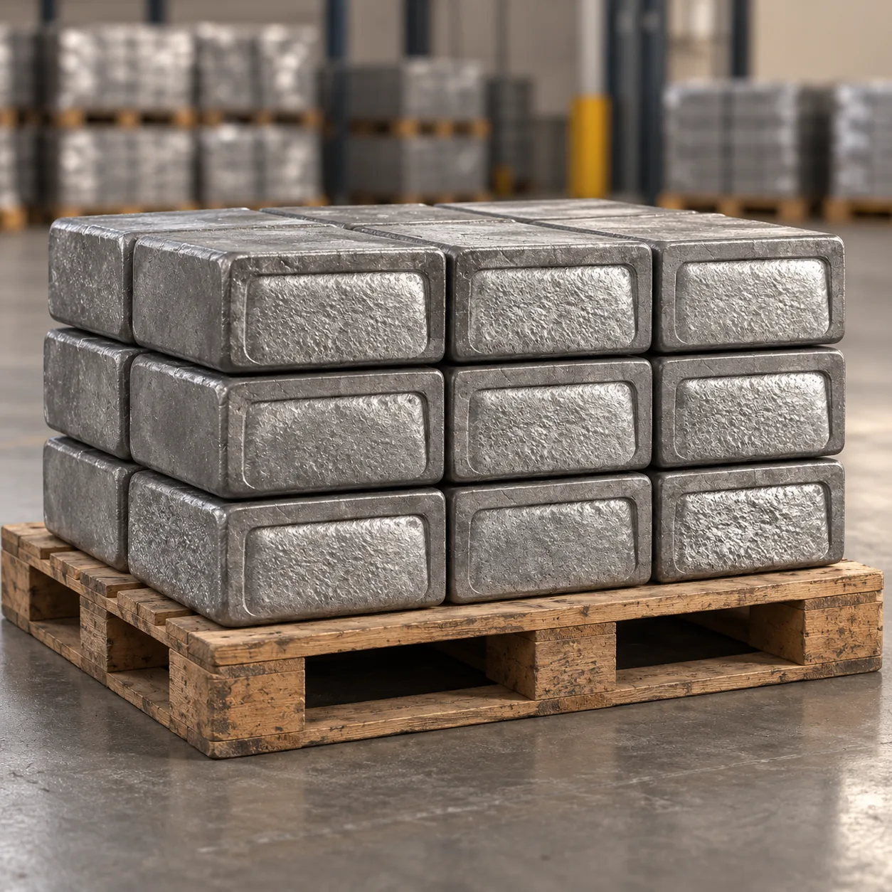 Secondary Zinc Ingots packaging view