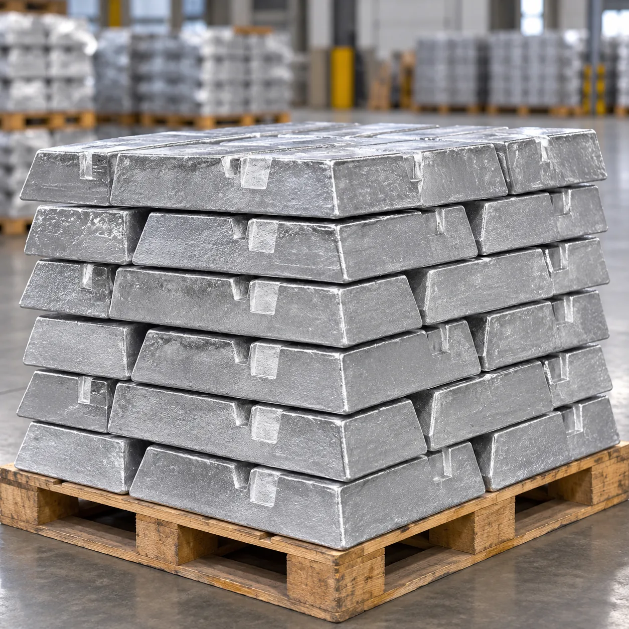 SHG Zinc Ingots packaging view